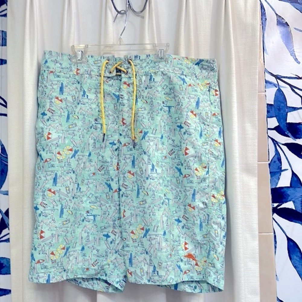 Men’s Tommy Bahama Relax Surfer Swim 100% Polyester Trunks Size 34